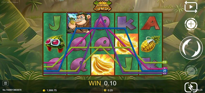 Banana Saga slot game win