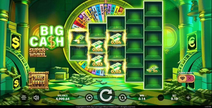 Big Cash Super Wheel slot game win