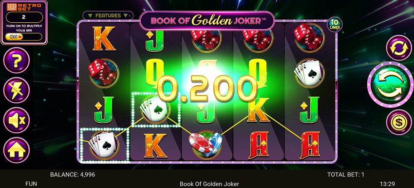 Book of Golden Joker slot game win