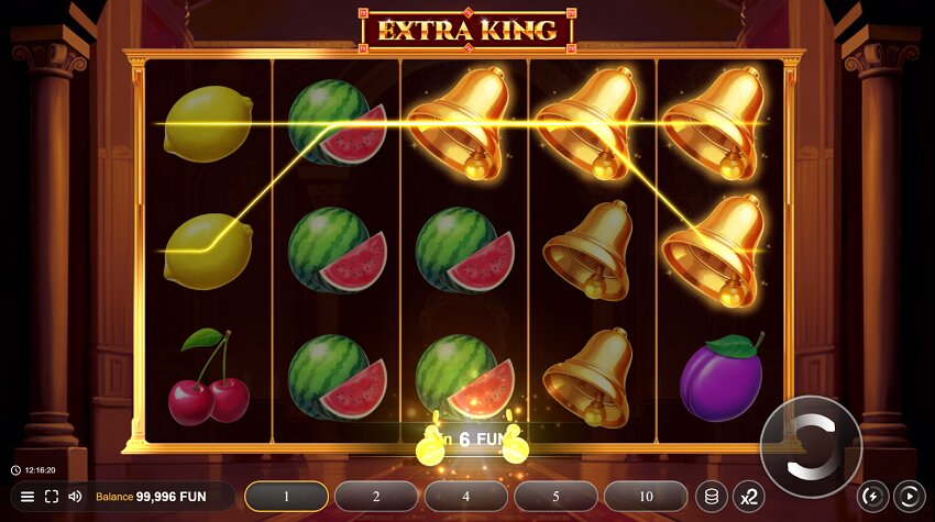 Extra King slot game win