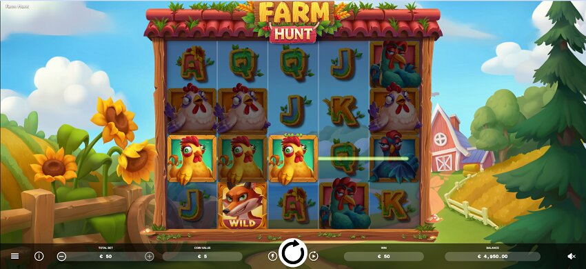 Farm Hunt slot game win