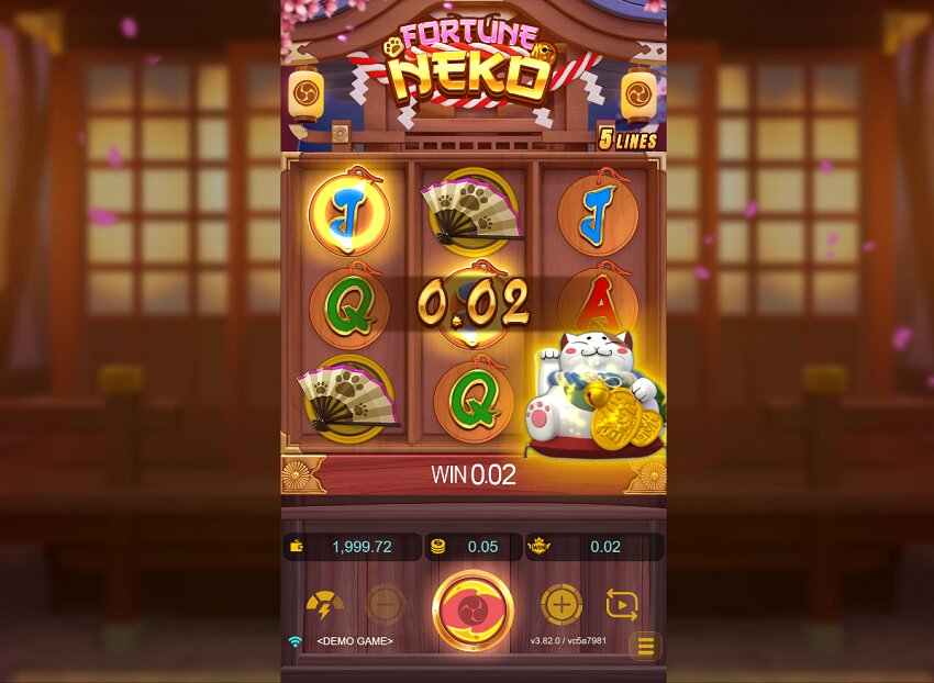 Fortune Neko slot game win