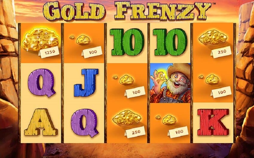 Gold Frenzy slot game reel