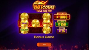 Hot Coins Hold and Win slot game logo