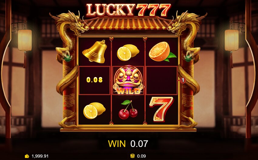 Lucky 777 slot game win