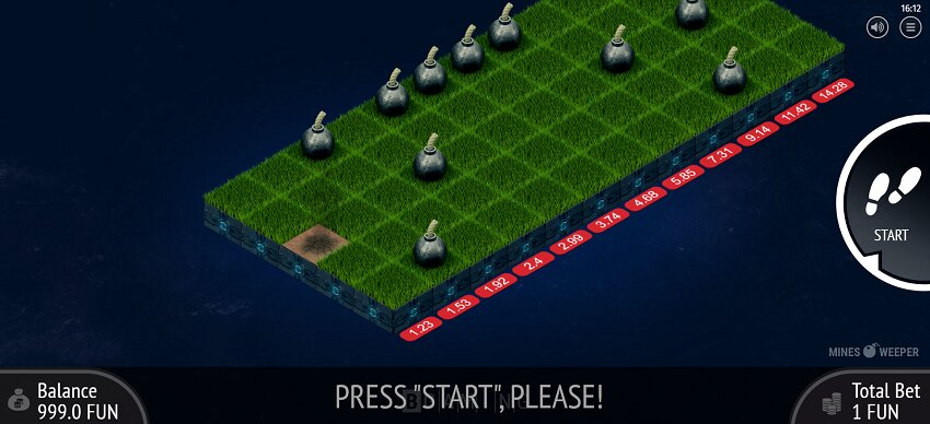 Minesweeper slot game win