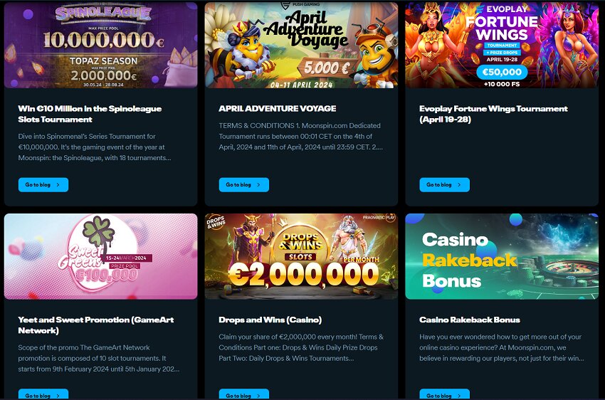 MoonSpin Casino Bonuses and Promotions