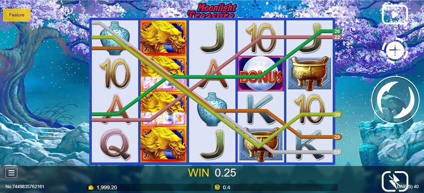 Moonlight Treasure slot game win