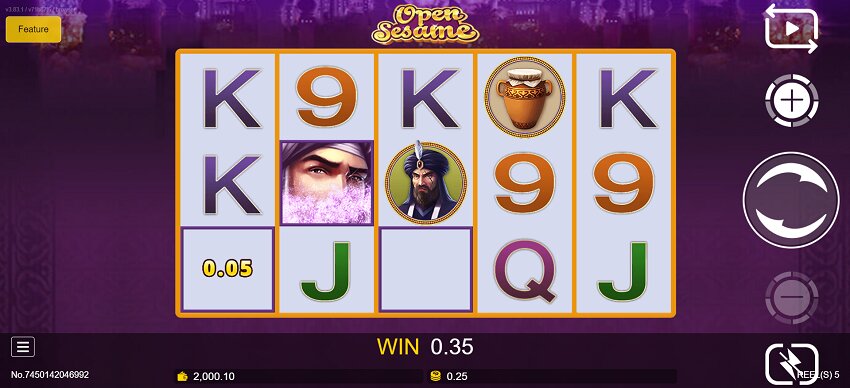 Open Sesame Mega slot game win