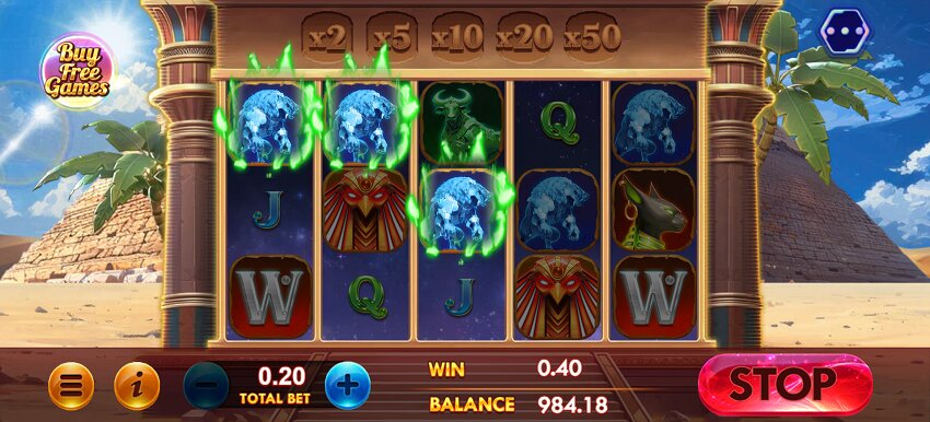 Quantum of Giza slot game win