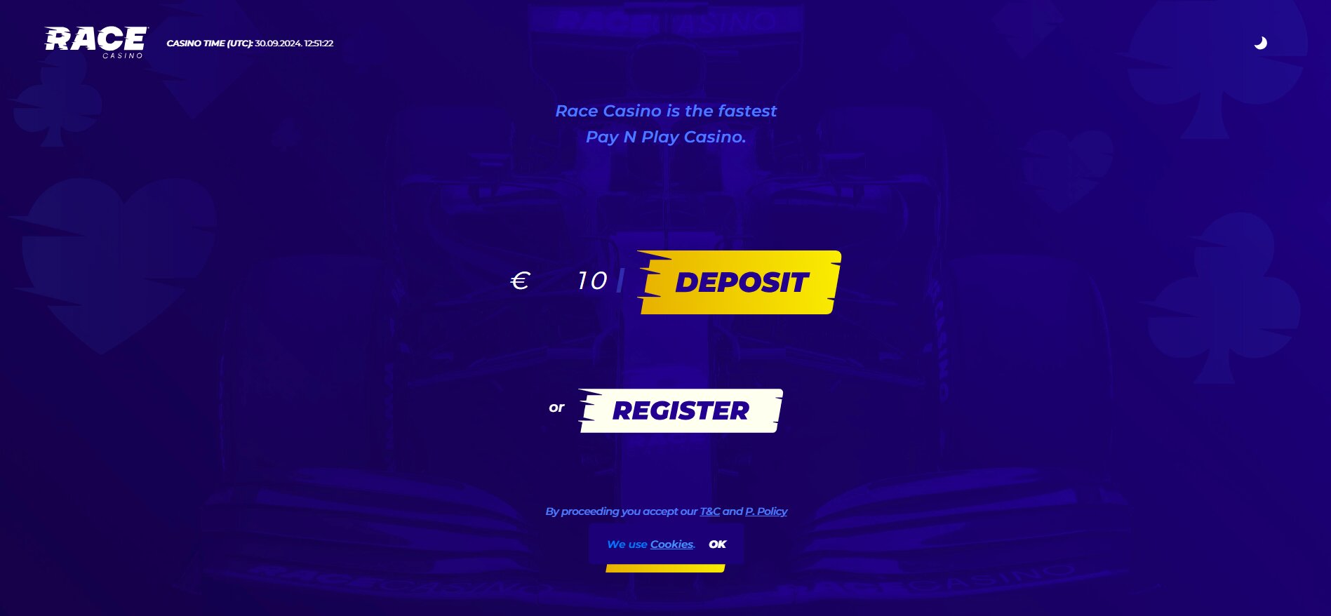 Race Casino Home Page