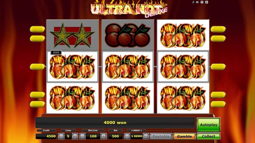 Ultra Hot Deluxe slot game win