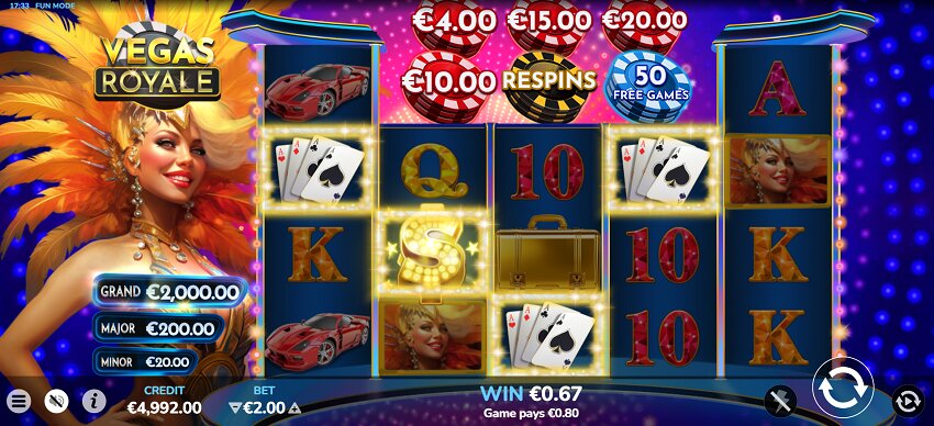 Vegas Royale slot game win