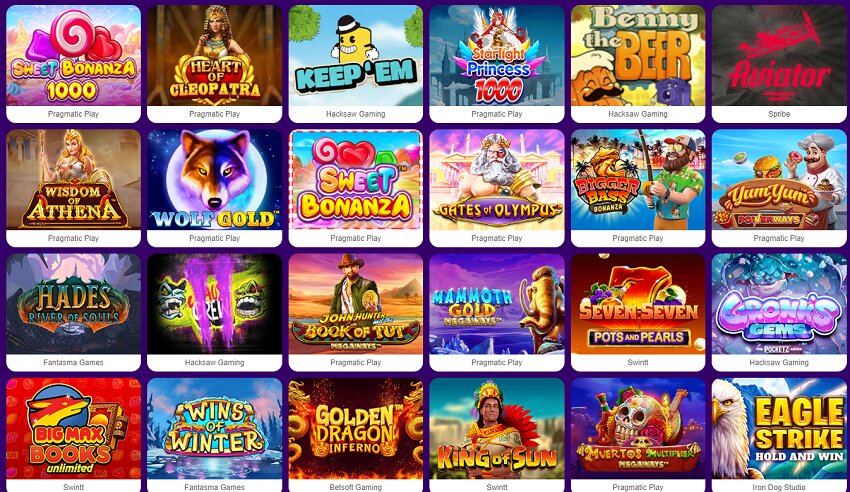Zinkra Casino slot games