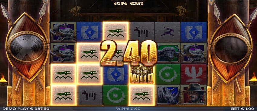 Zulu Gold slot game won
