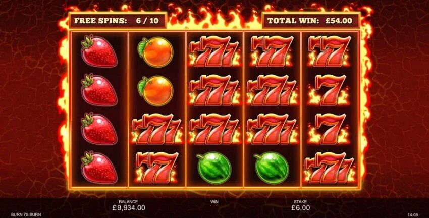 Burn 7s Burn slot game