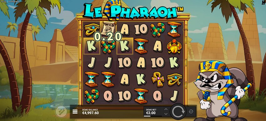 Le Pharaoh slot game won