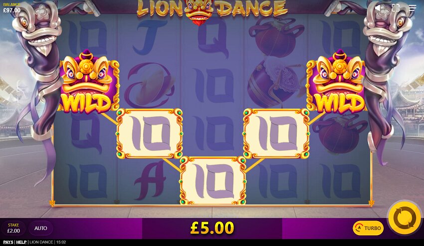 Lion Dance slot game win