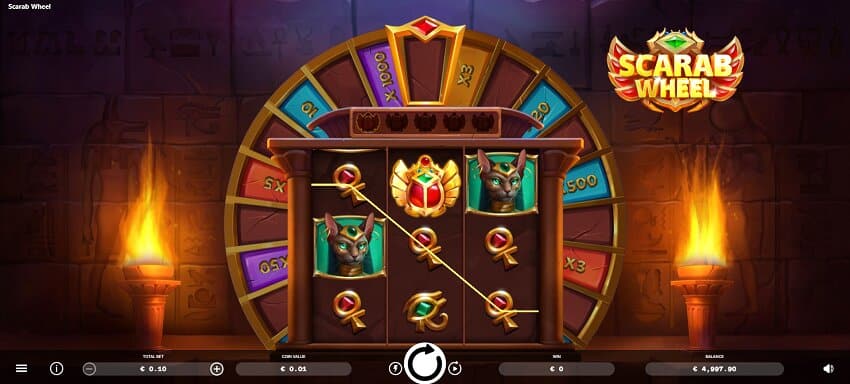 Scarab Wheel slot game win