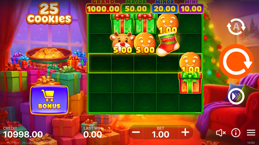 25 Cookies Hit the Bonus slot game won