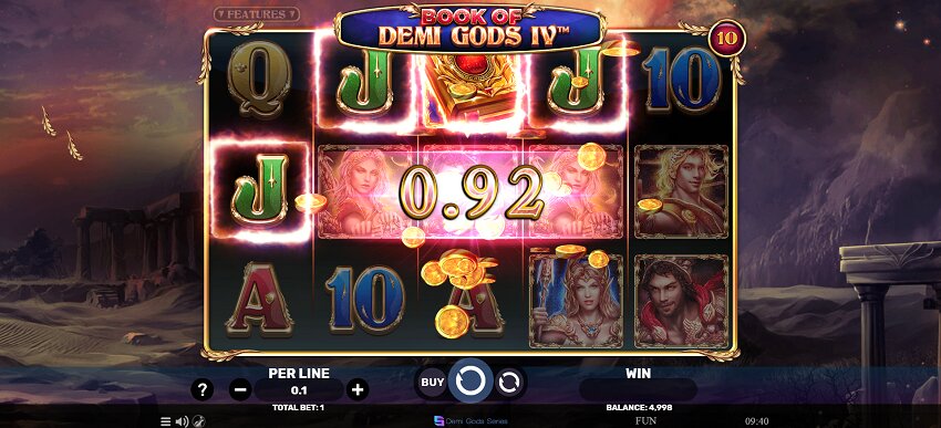 Book of Demi Gods IV slot game win