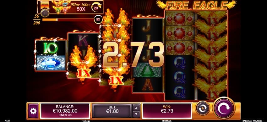 Fire Eagle slot game win
