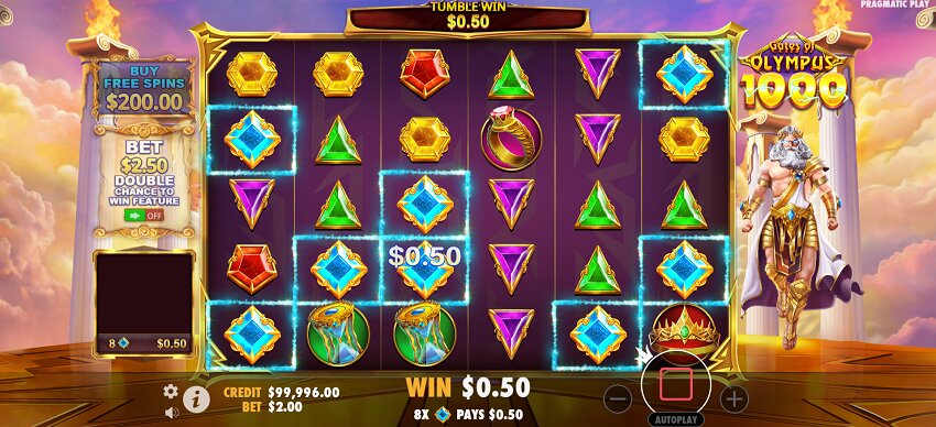 Gates of Olympus 1000 slot game win