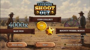 Gunslinger Legends Shoot Out slot game logo