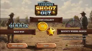 Gunslinger Legends Shoot Out slot game logo