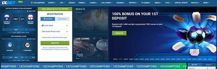 1xbet Casino Home Page