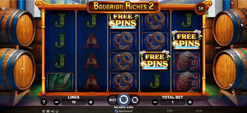 Bavarian Riches 2 slot game win