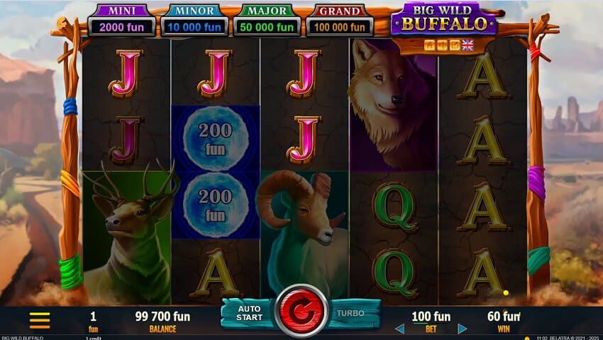 Big Wild Buffalo slot game win