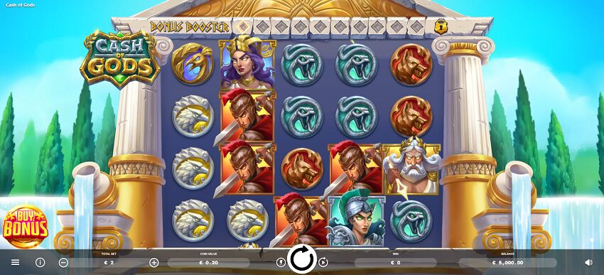 Cash of Gods slot game reel
