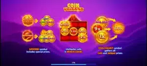 Coin Volcano Slot Game Logo