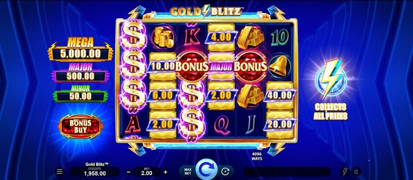 Gold Blitz slot game reel