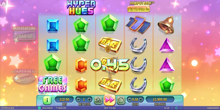 Hyper Hues slot game win
