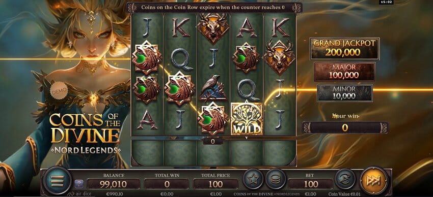 Nord Legends Coins of the Divine slot game win