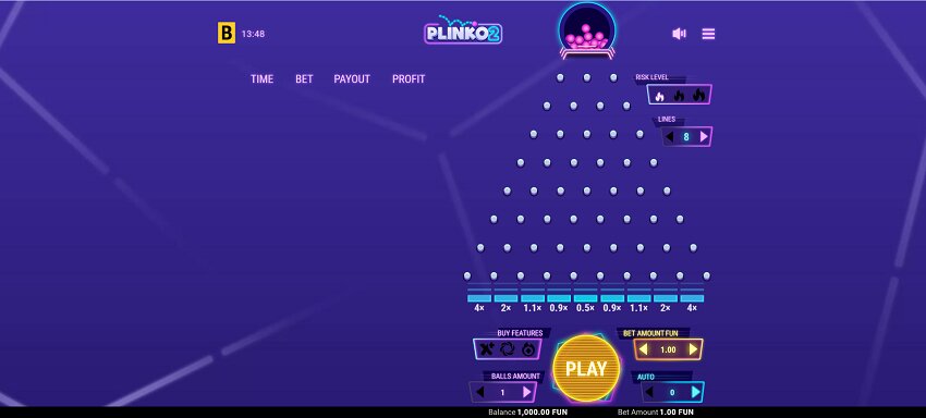 Plinko 2 slot game reel
