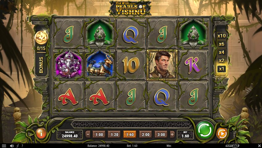Rich Wilds and The Pearls of Vishnu slot game reel