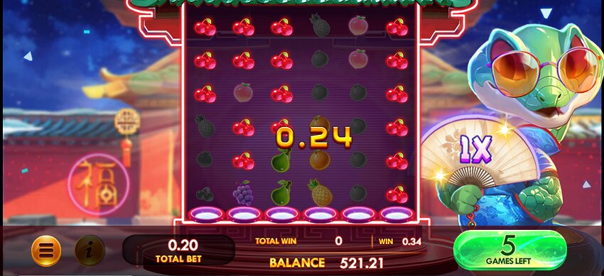 Slithering Riches slot game win