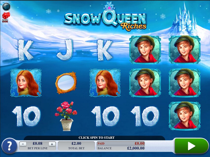 Snow Queen Riches slot game reels