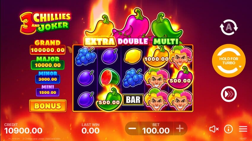 3 Chillies and Joker Hold and Win Win