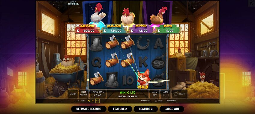 Little Cluckers slot game won
