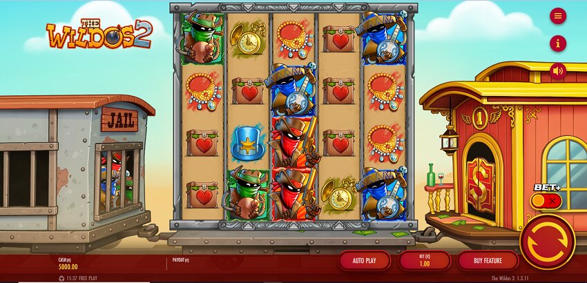 The Wildos 2 slot game reel
