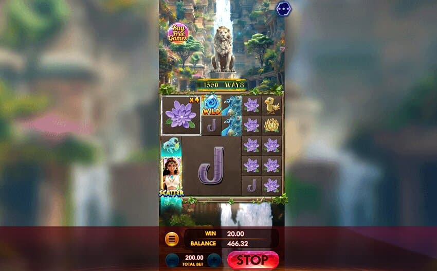 Wonders of Hanging Garden slot game win