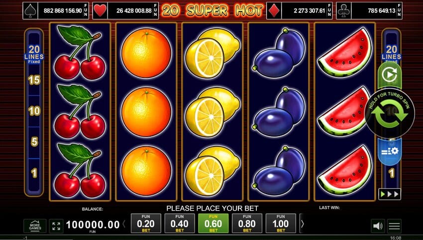 20 Super Hot Free slot Game