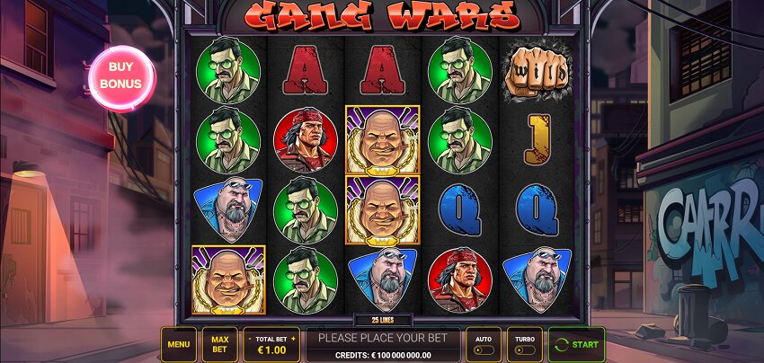 Gang Wars free slot game win