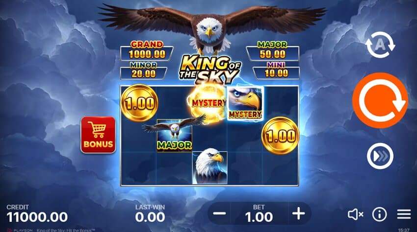 King of the Sky Hit the Bonus slot game no deposit bonus