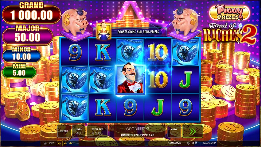 Piggy Prizes Wand of Riches 2 slot game slot gamr won