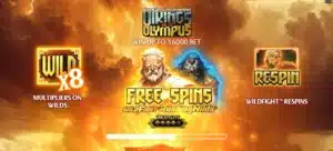 Vikings Go to Olympus WildFight RushingWilds pokie game logo